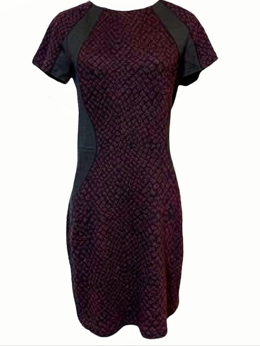 Rebecca Taylor Textured Sheath Dress Purple Black Size 4